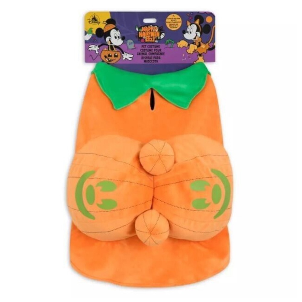 Disney Mickey Mouse Pumpkin Halloween Pet Costume Size Medium Glow in the Dark